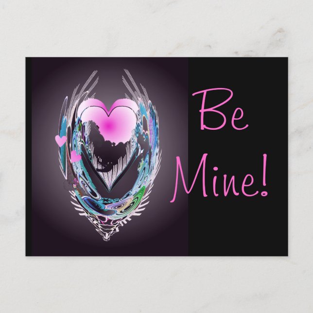 ABSTRACT HEARTS by SHARON SHARPE Postcard (Front)