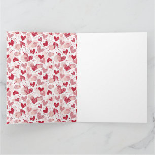 Abstract hearts pattern wrapping paper medium gift card
