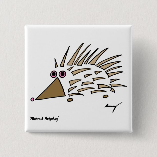 Abstract Hedgehog Button (Front)