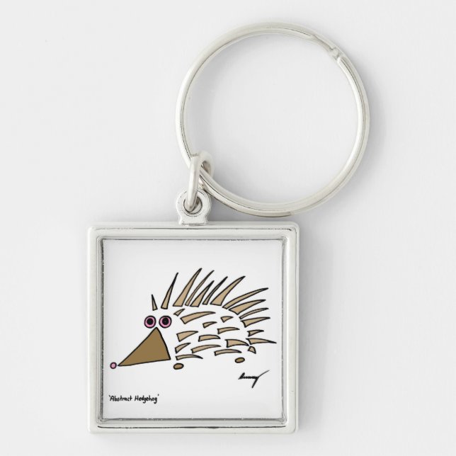 Abstract Hedgehog Keychain (Front)