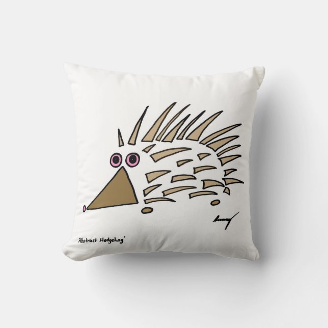 Abstract Hedgehog Pillow (Front)