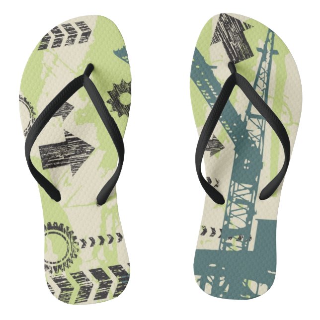 Abstract hi-tech background flip flops (Footbed)