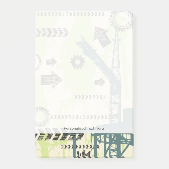 Abstract hi-tech background post-it notes (Front)