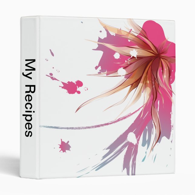 Abstract Hibiscus Flower Binder (Front/Spine)