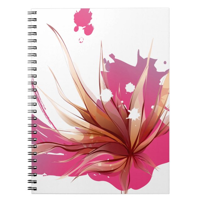 Abstract Hibiscus Flower Notebook (Front)