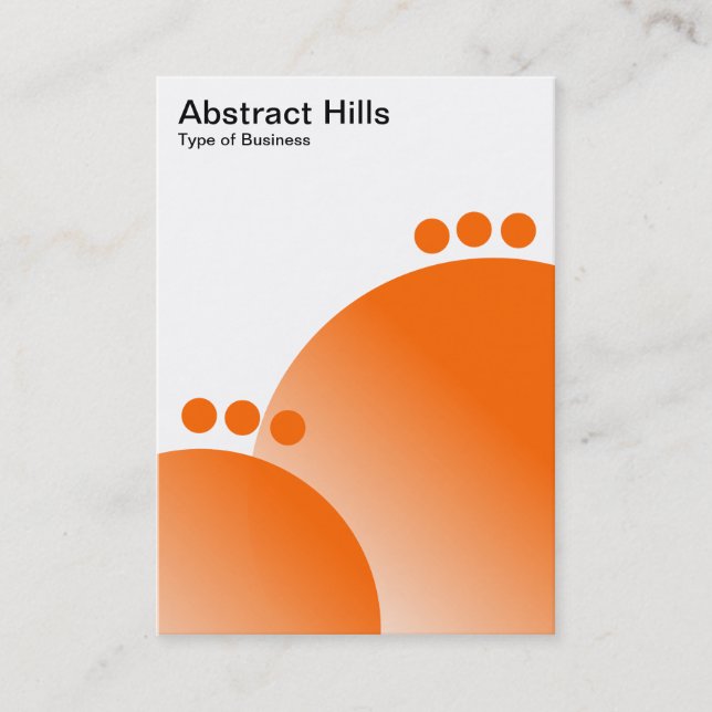 Abstract Hills - Orange Business Card (Front)