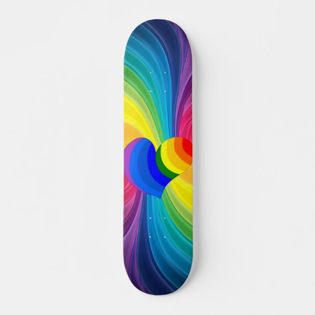 Abstract Hippie Heart Skateboard Deck (Front)