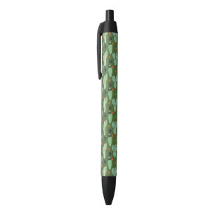 Abstract Hipster Cactus Desert Pattern Black Ink Pen