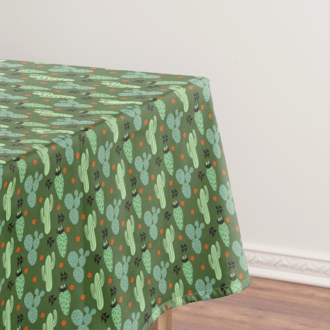 Abstract Hipster Cactus  Desert Pattern Tablecloth (In Situ)
