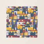Abstract HOGWARTS™ School Pattern Scarf<br><div class="desc">HARRY POTTER™ | This pattern is made of bold shapes and colours to depict Hogwarts school grounds,  Quidditch field,  and other magical events at the school.</div>
