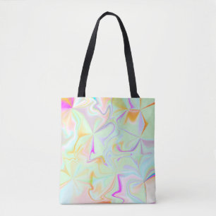 Abstract Hologram Faux Colourful Pattern Tote Bag