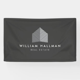 Abstract Home Logo Grey/Dark Grey Banner