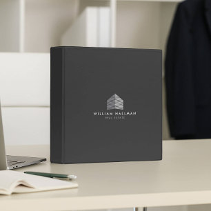 Abstract Home Logo Grey/Dark Grey Binder
