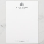 Abstract Home Logo Grey/White Letterhead<br><div class="desc">Coordinates with the Abstract Home Logo Grey/White Business Card Template by 1201AM. This personalized letterhead features an elegant,  yet simple modern home logo to help brand your real estate business or personal brand. Perfect for realtors,  builders,  contractors and more. 

Original art and design © 1201AM Design Studio | www.1201am.com</div>