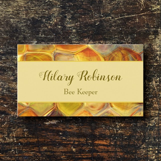Abstract Honeycomb Beekeeper Business Card (Creator Uploaded)