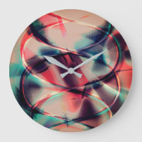 Abstract hoops over yummy red and blue background