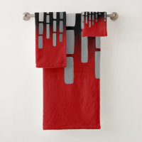Abstract horizon, red, light grey, black