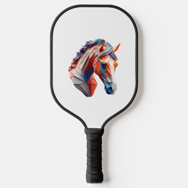 Abstract Horse Art A Colourful Twist on Wildlife I Pickleball Paddle (Front)