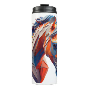 Abstract Horse Art A Colourful Twist on Wildlife I Thermal Tumbler