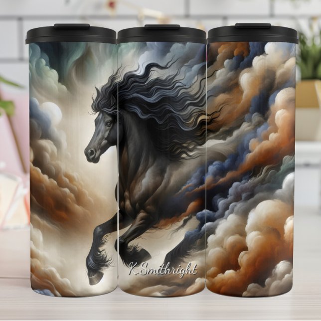 Abstract Horse Cloud Dreamscape Art Thermal Tumbler (Creator Uploaded)