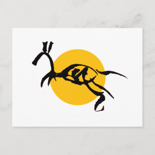 Abstract Horse Creature Brush Drawing Postcard