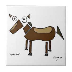 Abstract Horse Tile