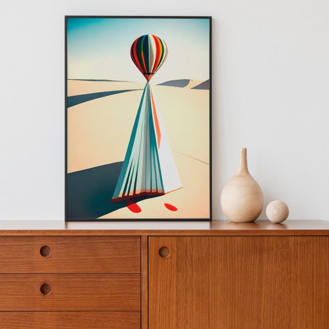  Abstract Hot Air Balloon in a Desert  Poster (Creator Uploaded)