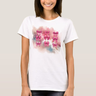 Abstract Hot Pink Coquette Bows  T-Shirt