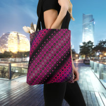 Abstract Hot Pink Pattern Tote