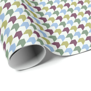 Abstract Houndstooth-Inspired Geometric Pattern Wrapping Paper