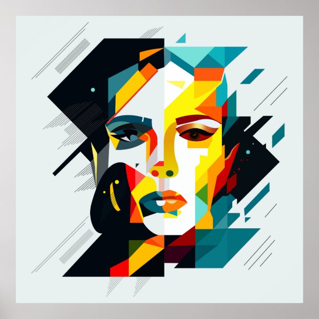 Abstract human face poster (Front)
