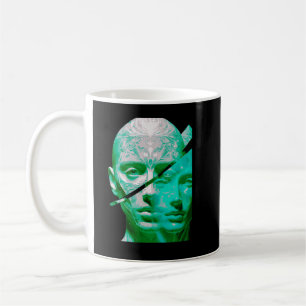 Abstract Human Identity – Dual Perception Textured Coffee Mug
