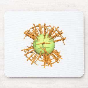 Abstract human mouse pad