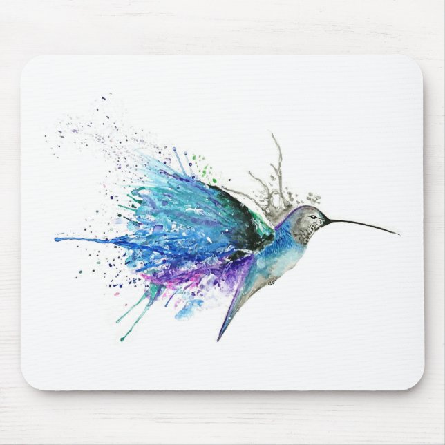 Abstract Hummingbird Mouse Pad (Front)