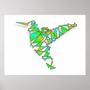 Abstract Hummingbird Poster