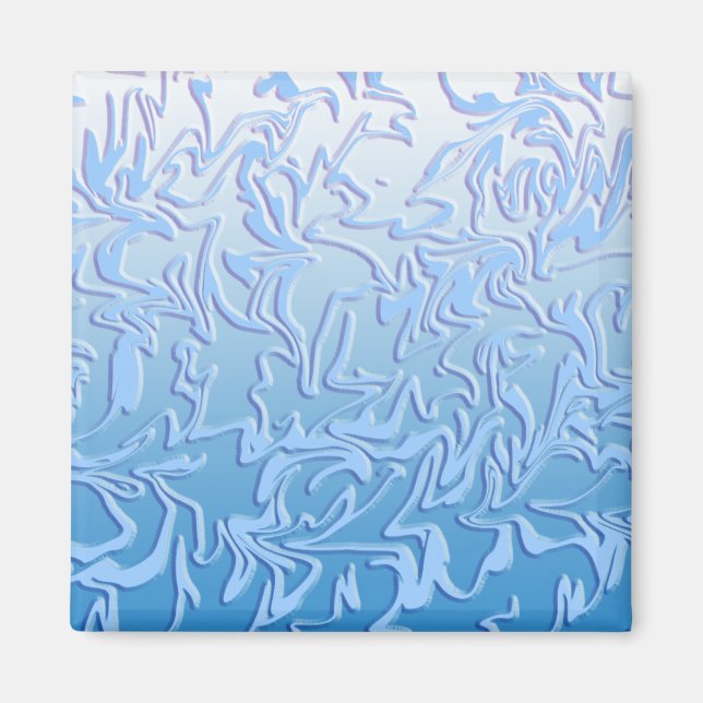 Abstract Icy Swirl Magnet (Front)
