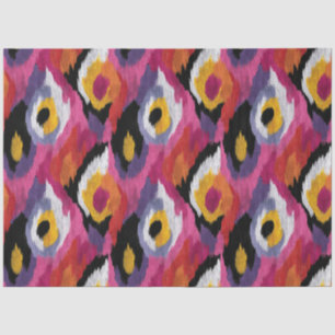 Abstract Ikat Pattern Colorful Decoupage Tissue Paper
