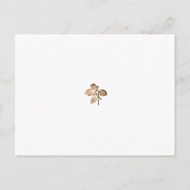 Abstract illustration of a branch with light beige postcard (Front)