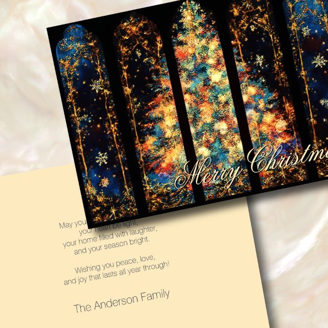 Abstract Illustration of Christmas Tree in Windows Holiday Card (Creator Uploaded)