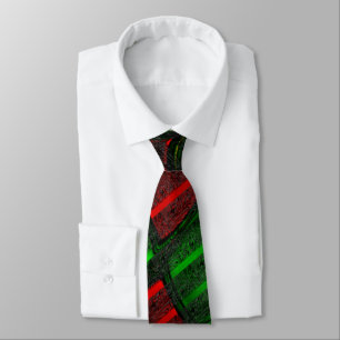 Abstract image montage? Stripe, red, green, yellow Tie