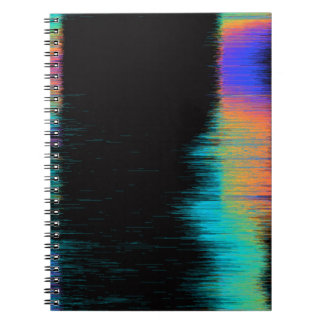Abstract image of glitched LED screen. Broken vide Notebook