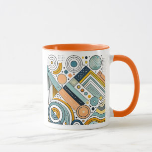 Abstract image with geometric shapes. mug