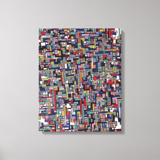 Abstract Images:  Cyber Pop Abstract Fractal Canvas Print (Front)