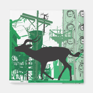 Abstract Impala Magnet