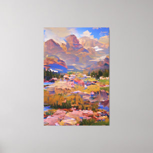 Abstract Impressionism Painting of Colorado Canvas Print