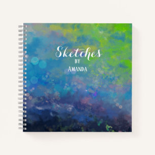 Abstract impressionist field of flowers Sketch or  Notebook