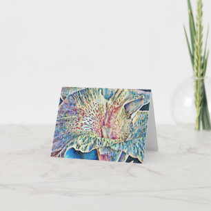 Abstract Impressionist Flower Note Card