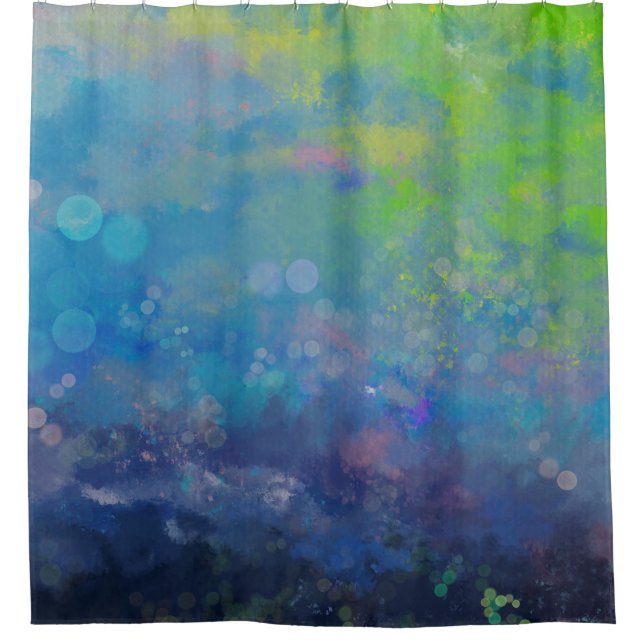 Abstract impressionist watercolor lily pond (Front)