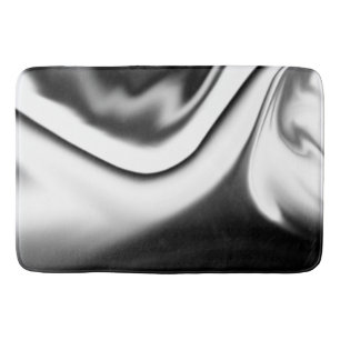 Abstract in Black and white Bath Mat