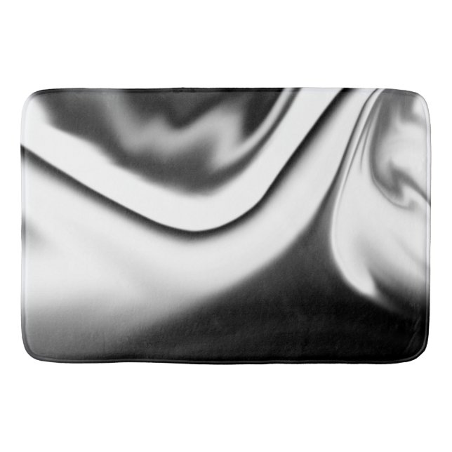 Abstract in Black and white Bath Mat (Front)